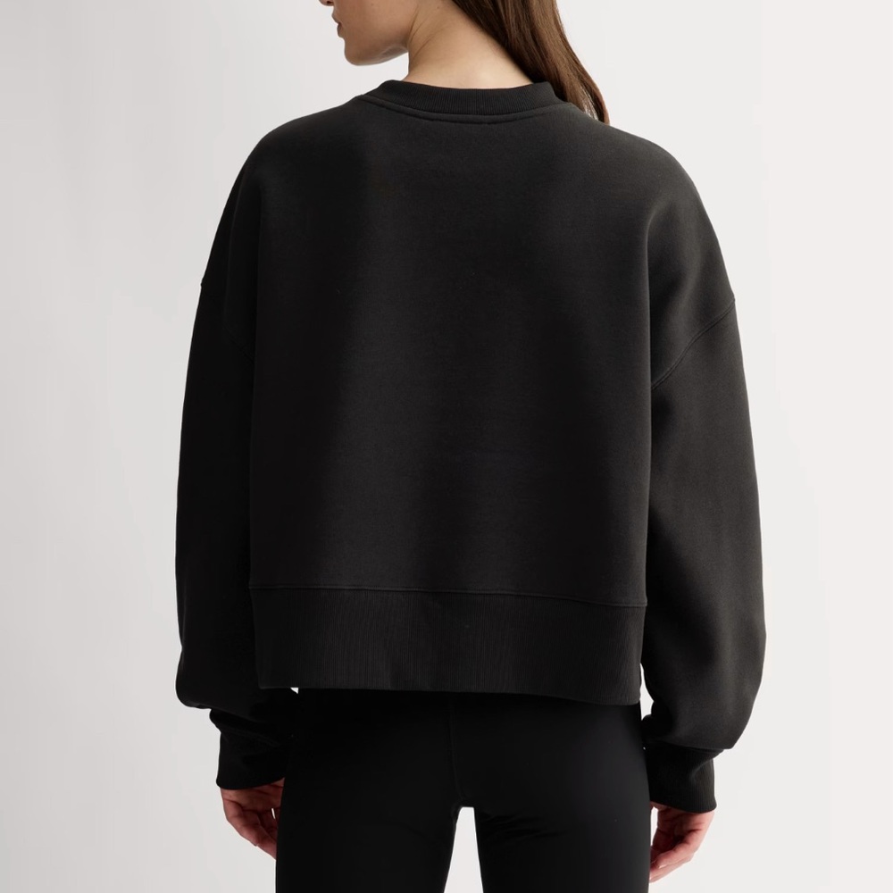 Everlane The Laid-Back Sweatshirt Black Organic cotton - Large - EUC - Picture 4 of 13
